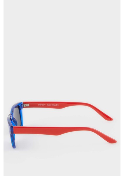 Erkek Çocuk Yuvarlak Renkli Plastik Çerçeve Siyah Cam Polarize Güneş Gözlüğü F4402A8NS