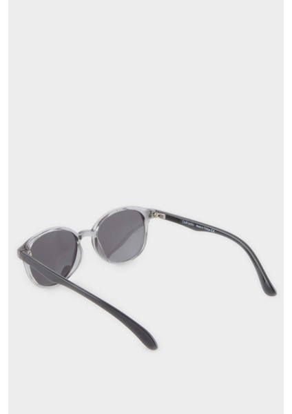 Erkek Çocuk Yuvarlak Gri Plastik Çerçeve Siyah Cam Polarize Güneş Gözlüğü F4454A8NS