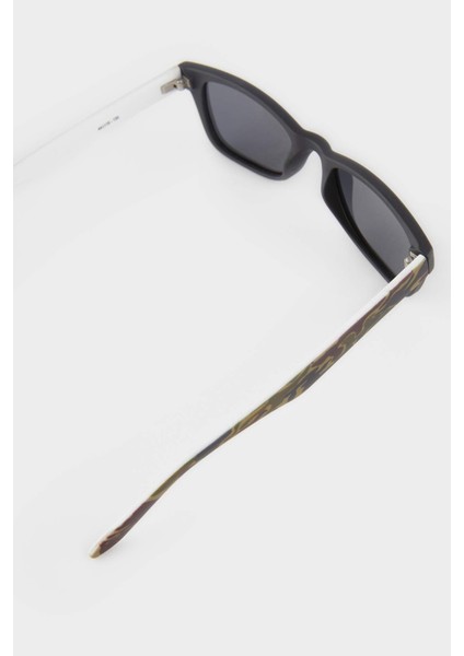 Erkek Çocuk Yuvarlak Renkli Plastik Çerçeve Siyah Cam Polarize Güneş Gözlüğü F4401A8NS