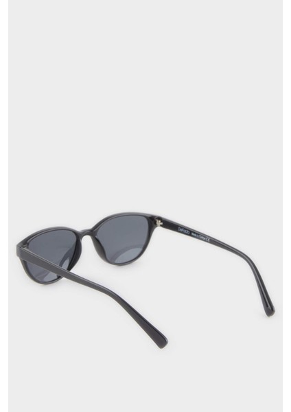 Erkek Çocuk Yuvarlak Siyah Plastik Çerçeve Siyah Cam Polarize Güneş Gözlüğü F4450A8NS