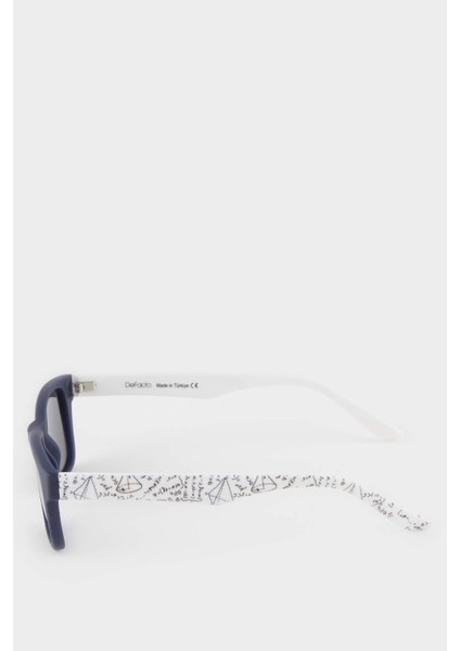 Erkek Çocuk Yuvarlak Renkli Plastik Çerçeve Siyah Cam Polarize Güneş Gözlüğü F4438A8NS