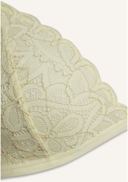 Simli Dantel Kapsız Pedsiz Balensiz Triangle Bra-Fall in Love F5037AX25HS