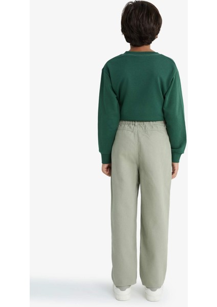 Erkek Çocuk Loose Fit Standart Paça Gabardin Pantolon
