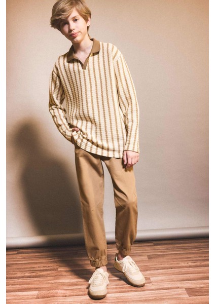 Erkek Çocuk Jogger Fit Gabardin Pantolon F5038A825WN