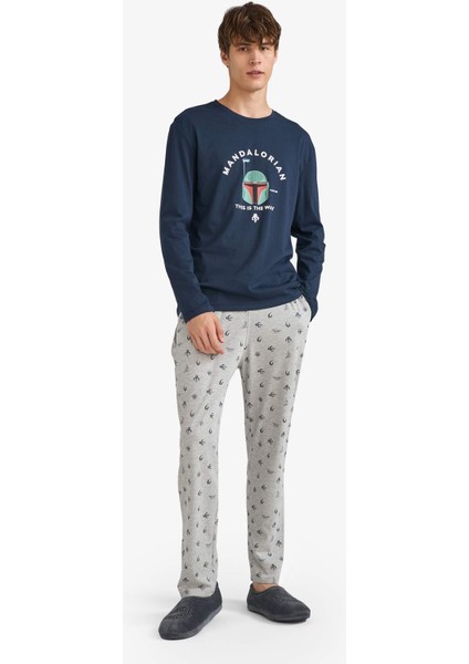 Star Wars-Mandalorian Pijama Takımı Uzun Kollu Üst Uzun Alt F4879AX25AU