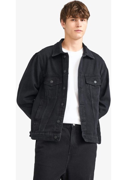 Regular Fit Düğmeli Cepli Denim Ceket F4738AX25AU