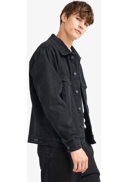 Regular Fit Düğmeli Cepli Denim Ceket F4738AX25AU