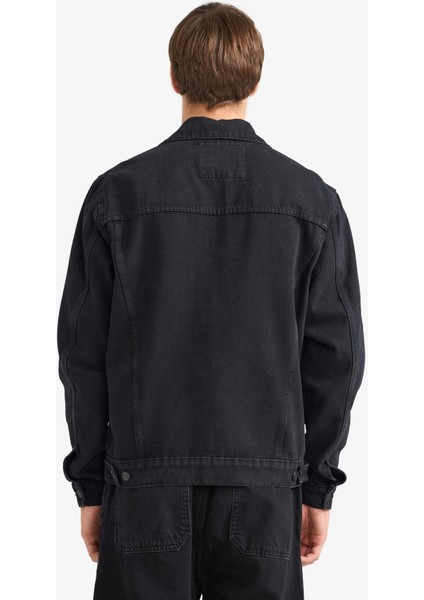 Regular Fit Düğmeli Cepli Denim Ceket F4738AX25AU