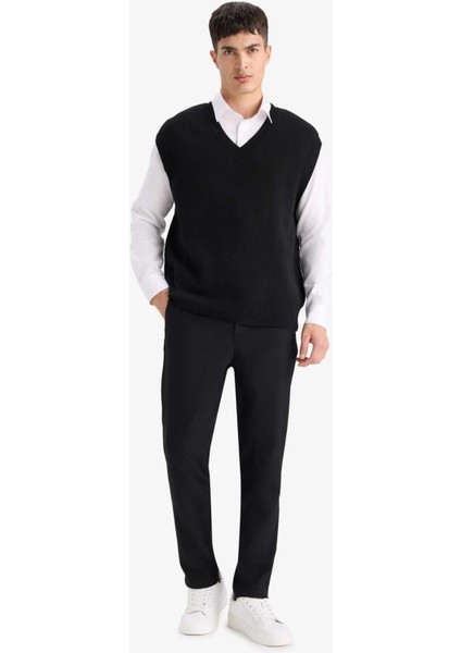 Standart Fit V Yaka Triko Süveter F4999AX25AU