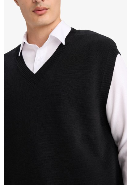 Standart Fit V Yaka Triko Süveter F4999AX25AU