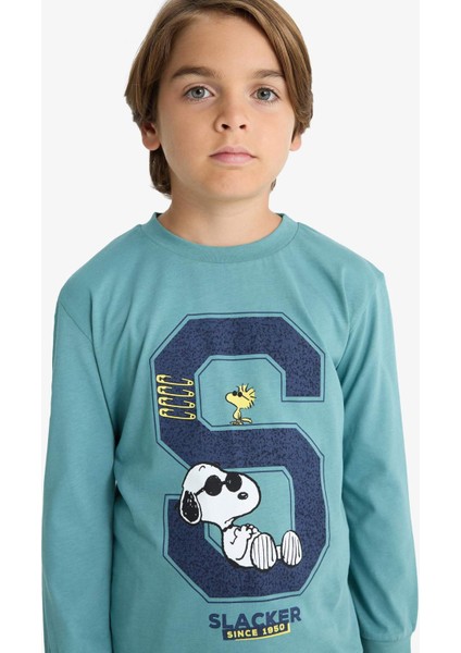 Erkek Çocuk Snoopy Pijama Takımı Uzun Kollu Üst Uzun Alt F3352A825WN