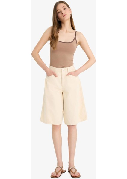 Coool Normal Bel Kısa Paça Gabardin Bermuda Şort F3133AX25HS