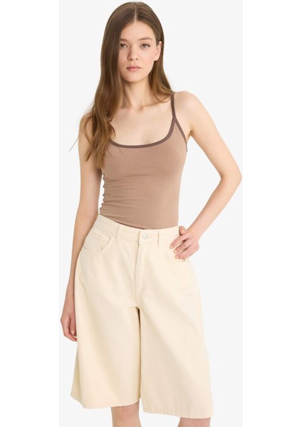 Coool Normal Bel Kısa Paça Gabardin Bermuda Şort F3133AX25HS