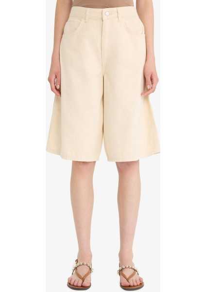 Coool Normal Bel Kısa Paça Gabardin Bermuda Şort F3133AX25HS
