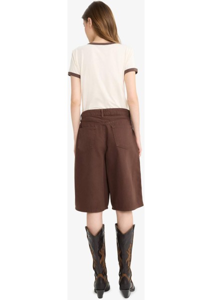 Coool Normal Bel Kısa Paça Gabardin Bermuda Şort F3133AX25HS