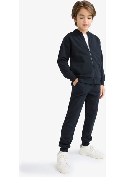 Erkek Çocuk Kolej Yaka Fermuarlı Bomber Ceket F4549A825AU