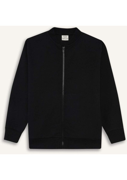 Erkek Çocuk Kolej Yaka Fermuarlı Bomber Ceket F4549A825AU