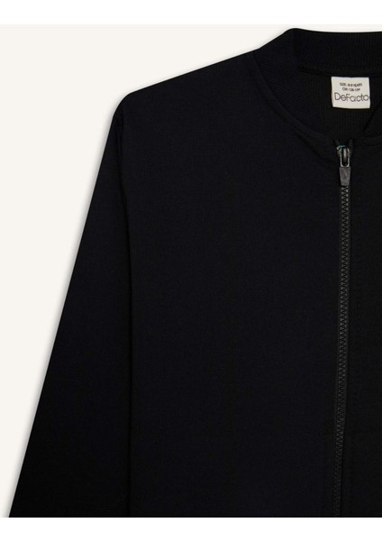 Erkek Çocuk Kolej Yaka Fermuarlı Bomber Ceket F4549A825AU