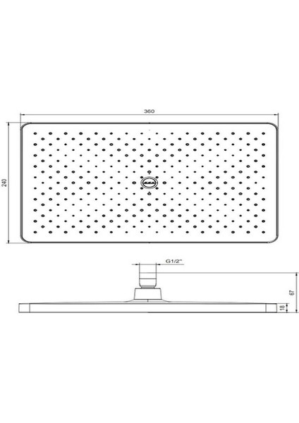 Dikdörtgen Duş Başlığı, Siyah, 36X24 Cm, Şık ve Modern Tasarım fiyatları