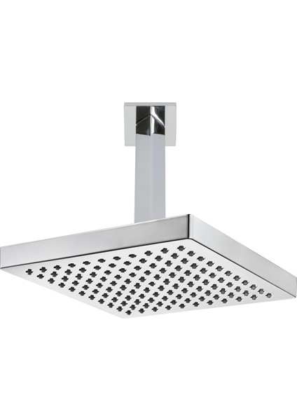 200X200 Duş Başlığı, Şık ve Şeffaf Tasarım, Gri Renkli, Dayanıklı ve Estetik