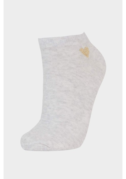 Kadın 5'li Pamuklu Patik Çorap F5628AXNS