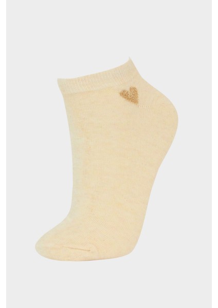 Kadın 5'li Pamuklu Patik Çorap F5628AXNS