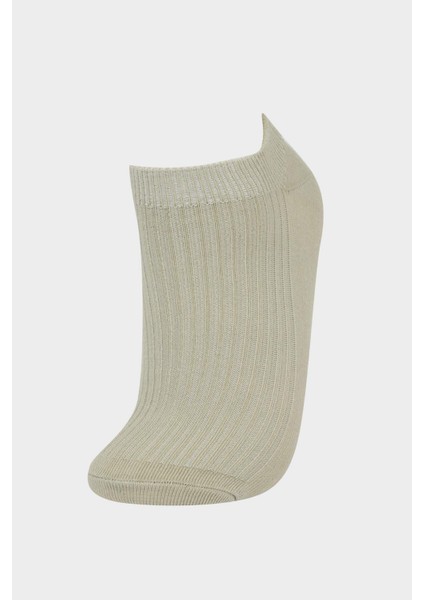 Kadın Rahat Lastikli 7'li Pamuklu Patik Çorap F5656AXNS