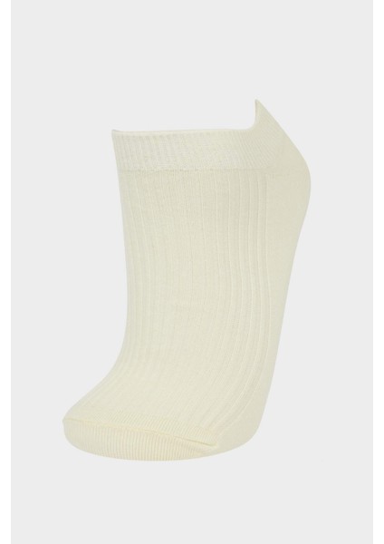 Kadın Rahat Lastikli 7'li Pamuklu Patik Çorap F5656AXNS