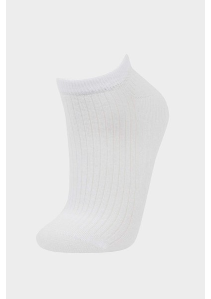 Kadın 7'li Pamuklu Patik Çorap F5658AXNS