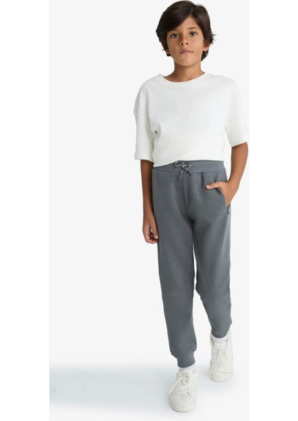 Erkek Çocuk Beli Paçası Lastikli Cepli Jogger Eşofman Altı C7635A825WN