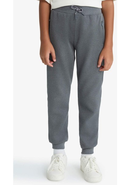 Erkek Çocuk Beli Paçası Lastikli Cepli Jogger Eşofman Altı C7635A825WN