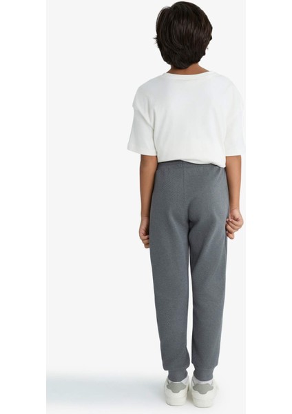 Erkek Çocuk Beli Paçası Lastikli Cepli Jogger Eşofman Altı C7635A825WN