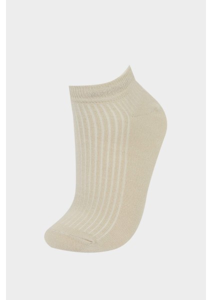 Kadın 3'lü Pamuklu Patik Çorap F5430AXNS