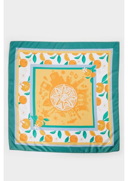 Kadın Antalya Temalı Fular F5210AXNS