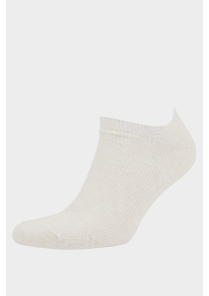 Kadın Rahat Lastikli 7'li Pamuklu Patik Çorap F5657AXNS