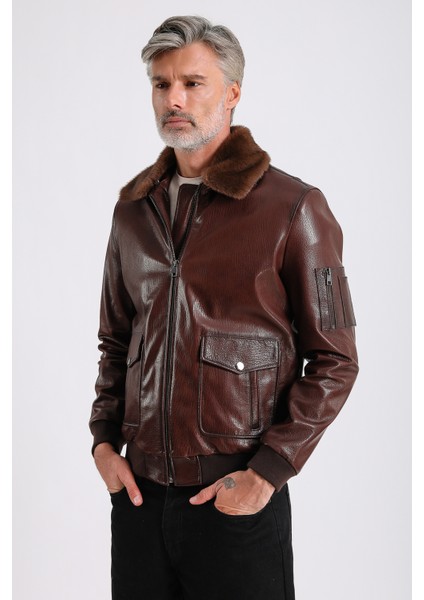 Alexandr Erkek Pilot Deri Mont