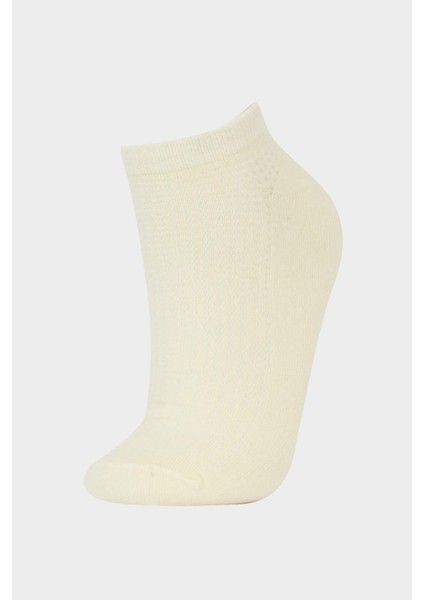 Kadın 5'li Pamuklu Patik Çorap