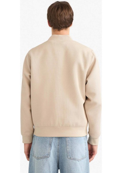 Regular Fit Bomber Kolej Yaka Nakış Detaylı İç Cepli Çıtçıtlı Mont F5096AX25AU