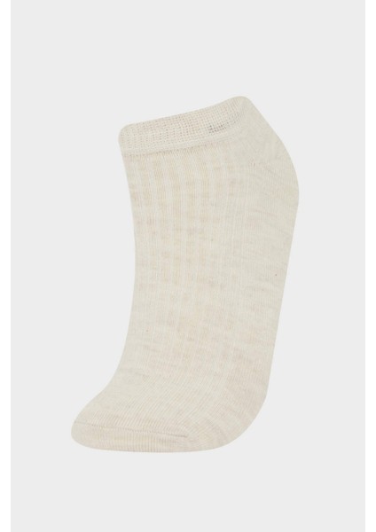 Kadın 3'lü Pamuklu Patik Çorap F5430AXNS