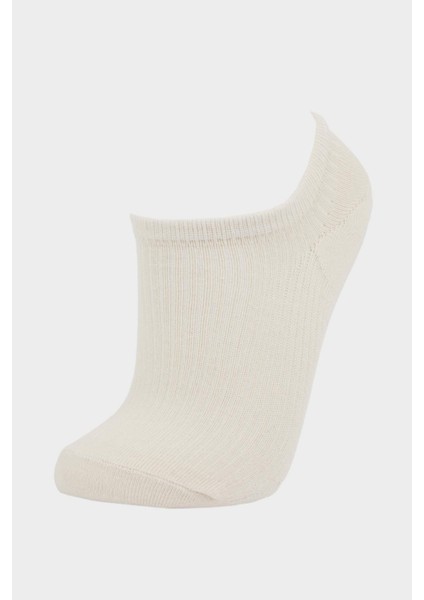 Kadın 5'li Pamuklu Sneaker Çorap F5429AXNS