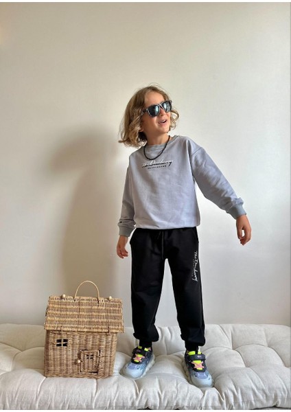 Green Black Enjeksiyon Baskılı (Silikon Işleme) 2 Iplik Kumaş Erkek Çocuk Alt Üst Takım Süper Kalite fiyatları