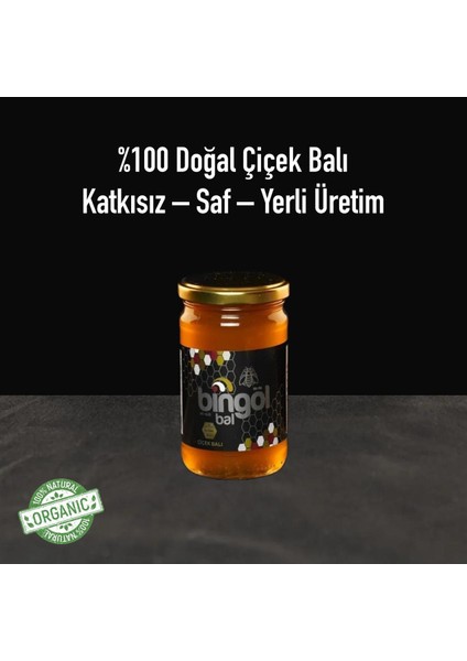 Bingöl Süzme Çiçek Balı Cam Kavanoz Naturel 360 gr