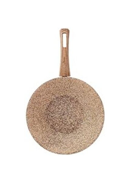 Wood Silver Bio Granit Wok Tava 28 cm Krem indirimleri
