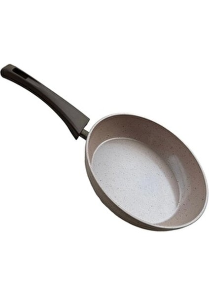 Düz Tava Granit Kaplama 24 cm Krem Renkli Tek Taraflı Kullanım İçin modelleri