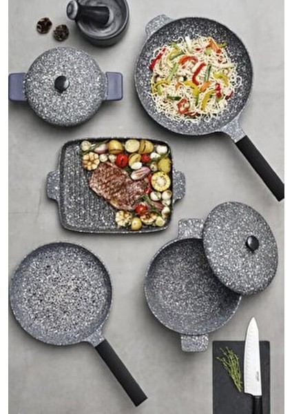 Perge Döküm Wok Tava 30 cm