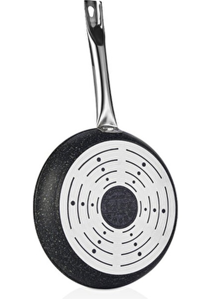 Black Line Granit Kaplama Derin Tava 30 cm Tek Parça Siyah Renkli