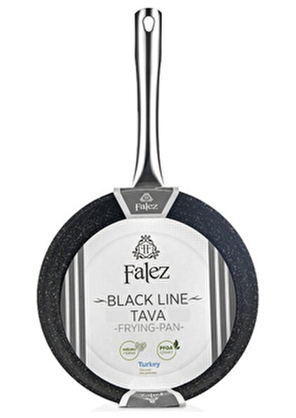Black Line Granit Kaplama Derin Tava 30 cm Tek Parça Siyah Renkli