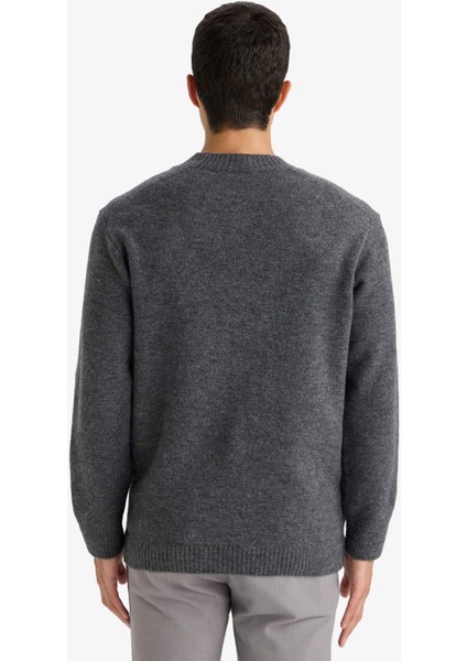 Relax Fit Bisiklet Yaka Triko Kazak E8390AX25CW