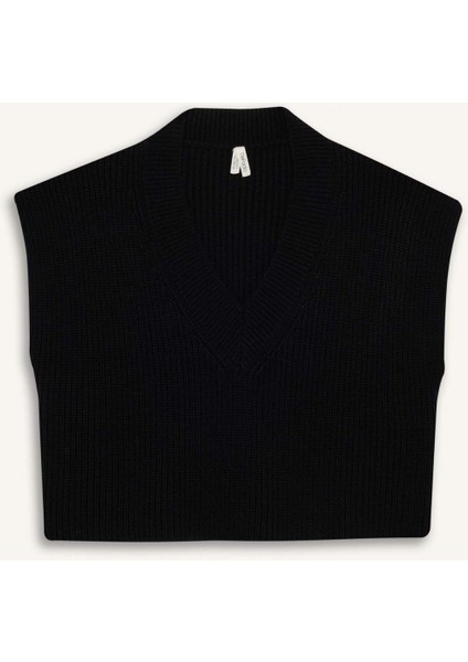 Kız Çocuk Oversize Geniş Kalıp V Yaka Triko Süveter F2625A825AU