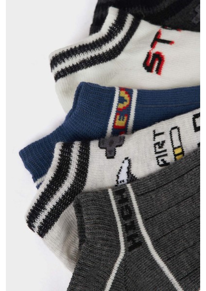 Erkek Çocuk 5'li Pamuklu Patik Çorap